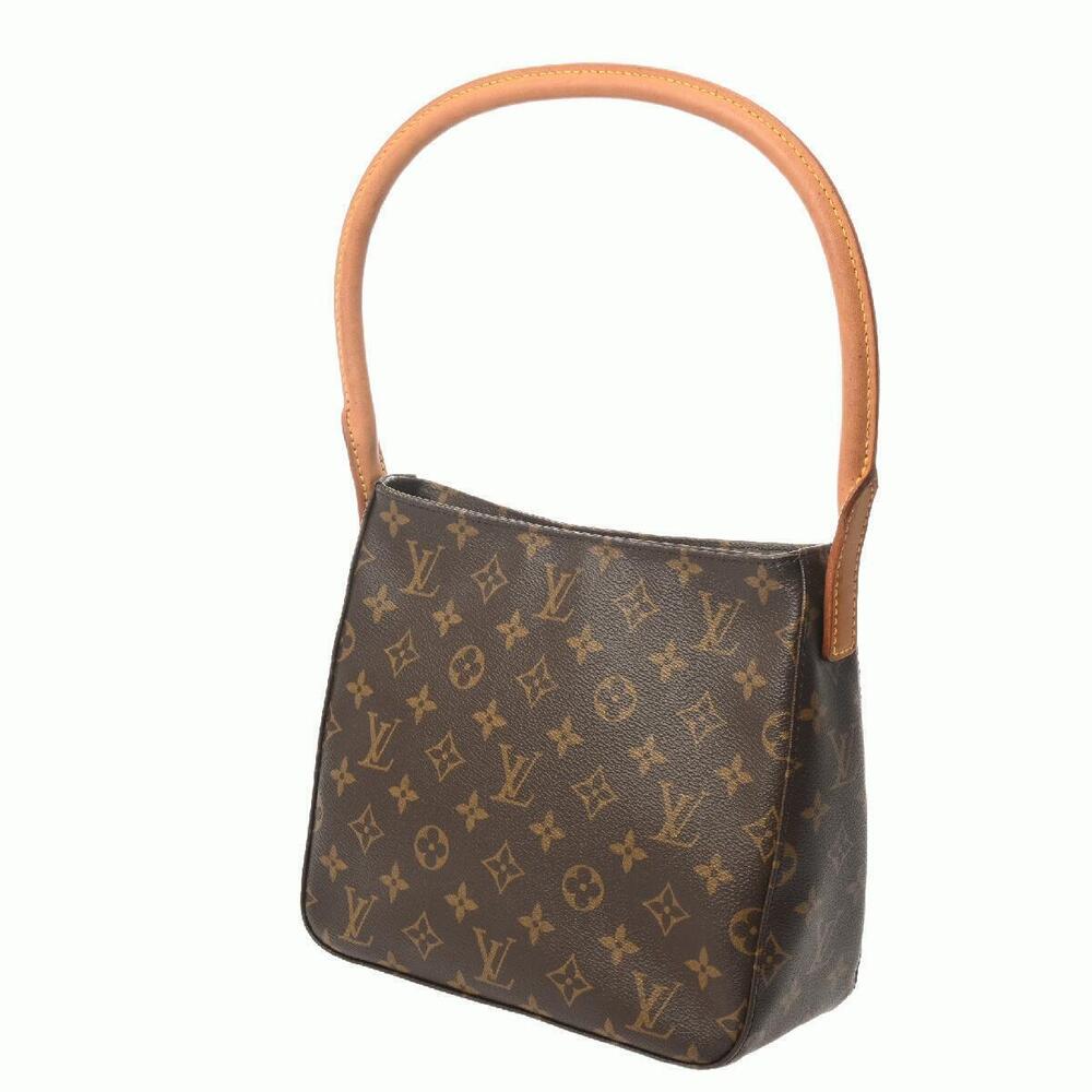 Louis Vuitton Shoulder Bag Brown Canvas Looping Monogram Brown